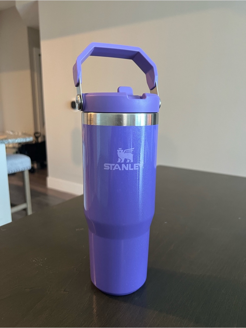 Stanley Purple Insulated Travel Tumbler with Folding Handle